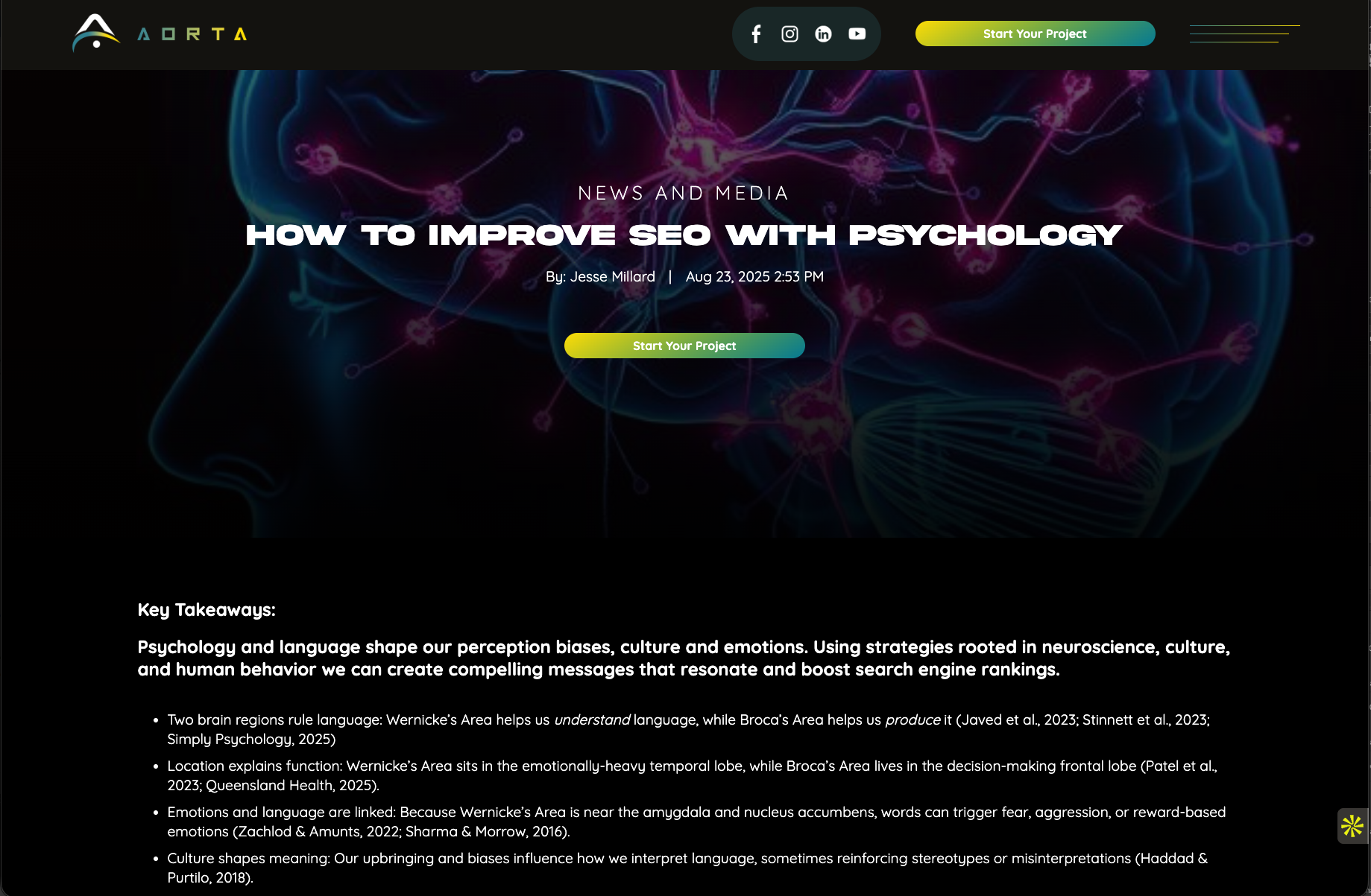AORTA blog article screenshot