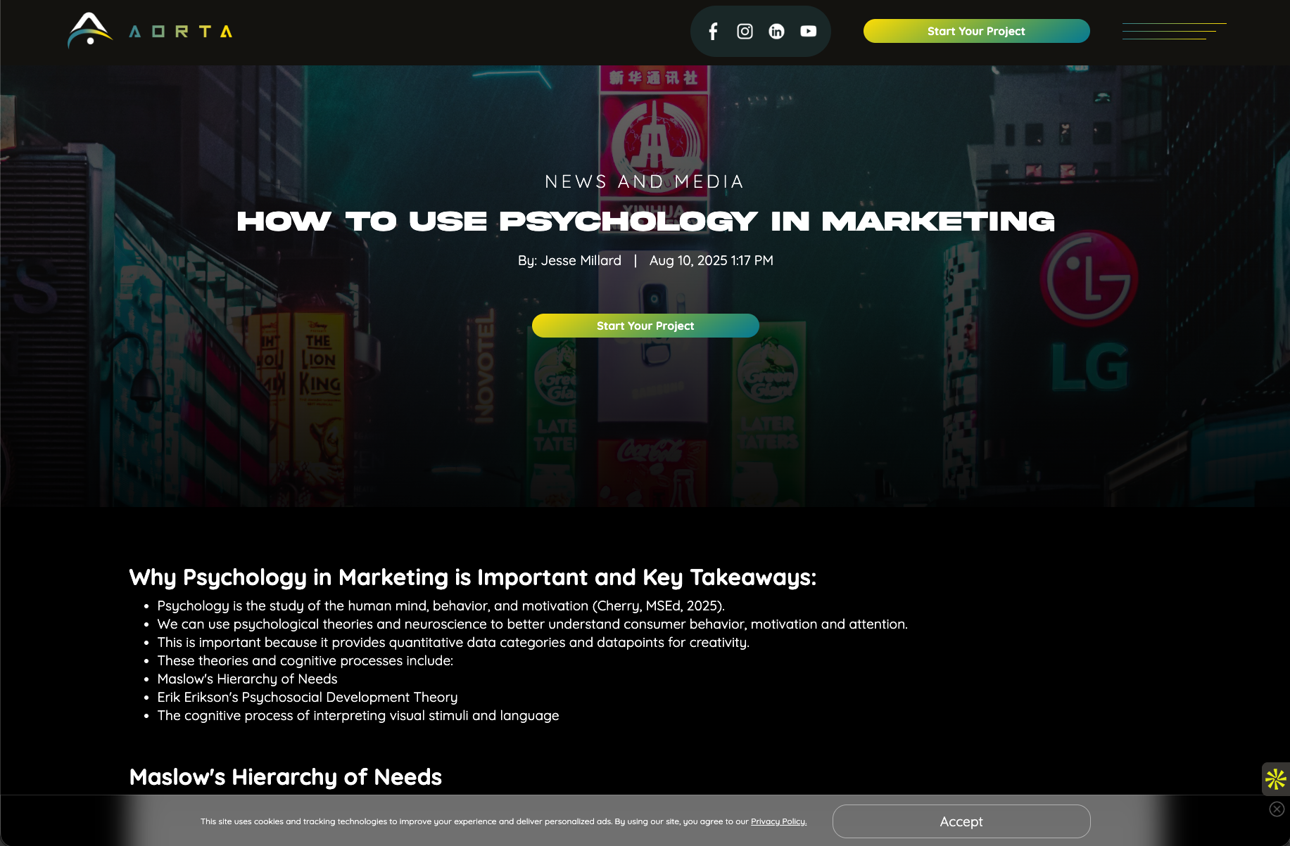 Article screenshot — Psychology in Marketing